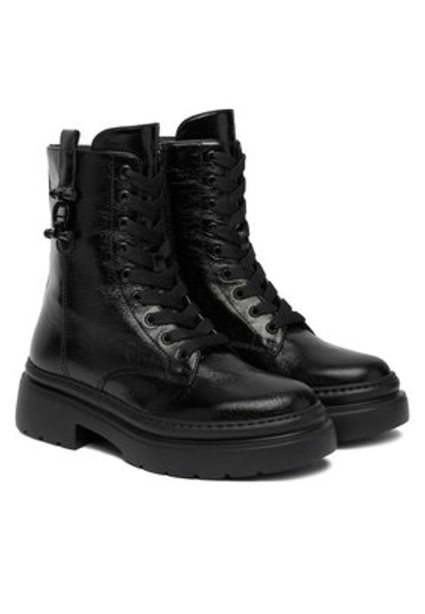 Aigner Trzewiki 1252020 Czarny. Kolor: czarny. Materiał: skóra