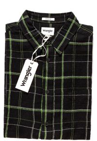 Wrangler - WRANGLER SS 1PKT SHIRT KOSZULA MĘSKA MATERIAŁOWA FADED BLACK W5860B8V6. Materiał: materiał