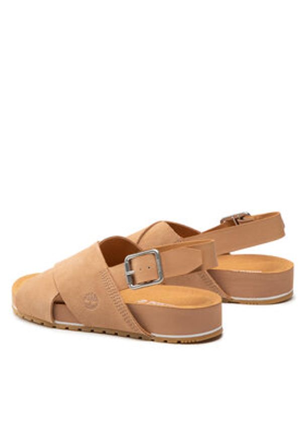 Timberland Sandały MalibuWaves Basic X Strap TB0A41MQCW81 Brązowy. Kolor: brązowy. Materiał: skóra, zamsz