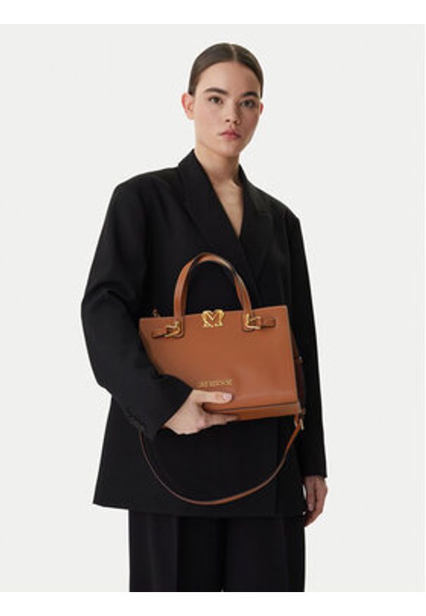 Love Moschino - LOVE MOSCHINO Torebka JC4126PP1OLM0200 Brązowy. Kolor: brązowy. Materiał: skórzane
