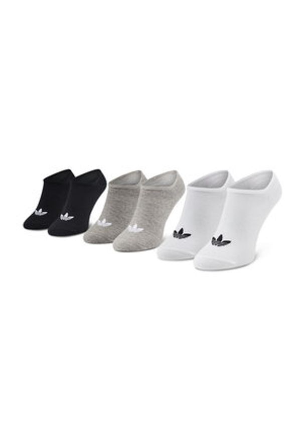 Adidas - Zestaw 3 par niskich skarpet unisex adidas - Trefoil Liner FT8524 White/Black. Kolor: biały. Materiał: materiał, bawełna, elastan, poliester, poliamid