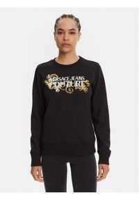 Versace Jeans Couture Bluza 78HAIC06 Czarny Regular Fit. Typ kołnierza: kołnierzyk włoski. Kolor: czarny. Materiał: bawełna