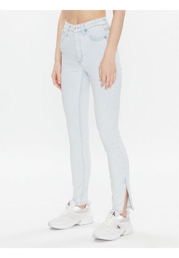 Calvin Klein Jeans Jeansy J20J220630 Niebieski Skinny Fit. Kolor: niebieski