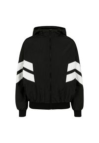 Urban Classics - Parka dla kobiet Urban Classic crinkle batwing. Typ kołnierza: kaptur. Kolor: czarny, wielokolorowy, biały #1