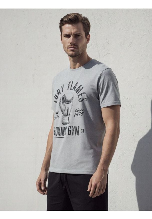 Sinsay - Bawełniana piżama dwuczęściowa z nadrukiem - wielobarwny. Materiał: bawełna. Wzór: nadruk