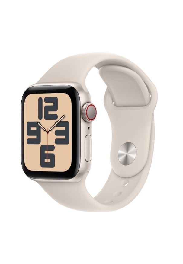 APPLE - Smartwatch Apple Watch SE GPS+Cellular 40mm aluminium Księżycowa Poświata | Księżycowa Poświata pasek sportowy S/M. Rodzaj zegarka: smartwatch. Styl: sportowy