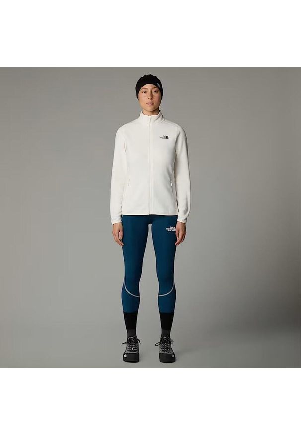 Sweter damski The North Face W 100 Glacier Fz. Kolor: biały. Materiał: polar
