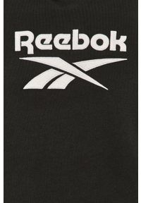 Reebok Classic - Bluza bawełniana GU3879. Typ kołnierza: kaptur. Kolor: czarny. Materiał: bawełna. Wzór: aplikacja #6