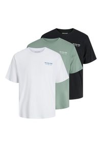 Jack & Jones - Jack&Jones Komplet 3 t-shirtów Ninety 12288312 Kolorowy Relaxed Fit. Materiał: bawełna. Wzór: kolorowy
