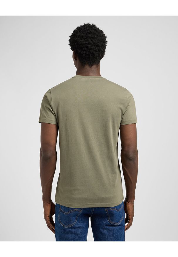 Lee - MESKA KOSZULKA LEE TWIN PACK CREW MRCNTL GREEN BRGT WH 112370575