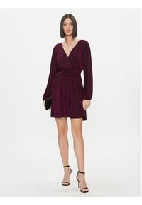 Please Sukienka koktajlowa A1X0BFT000 Fioletowy Regular Fit. Kolor: fioletowy. Materiał: syntetyk. Styl: wizytowy #4