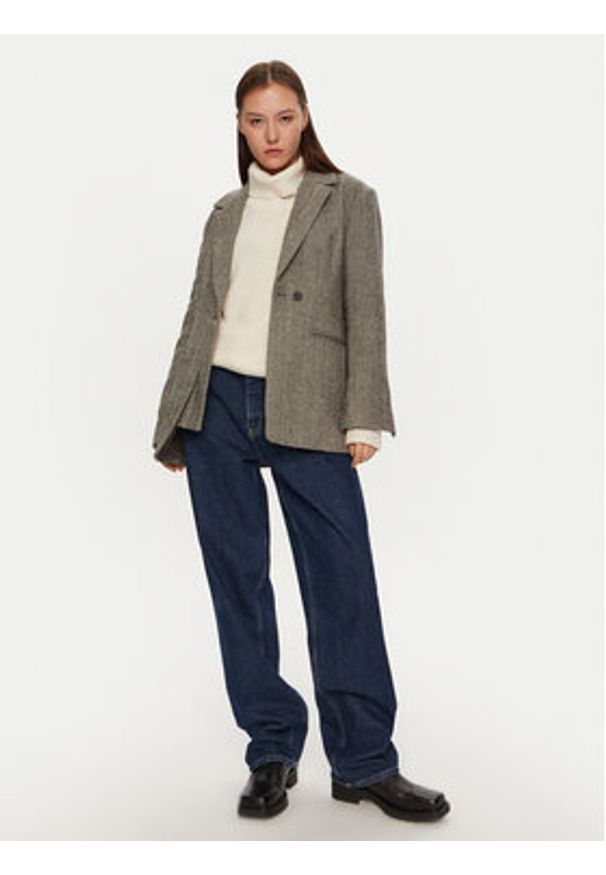 Karen by Simonsen Marynarka Rigmor 10105088 Szary Oversize. Kolor: szary. Materiał: syntetyk