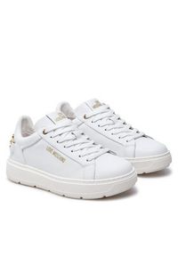 Love Moschino - LOVE MOSCHINO Sneakersy JA15394G0LIA010A Biały. Kolor: biały. Materiał: skóra