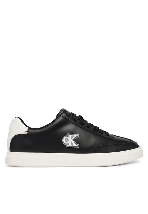 Calvin Klein Sneakersy Low Prof Cupsole Emb Lth HM0HM02124 Czarny. Kolor: czarny. Materiał: skóra