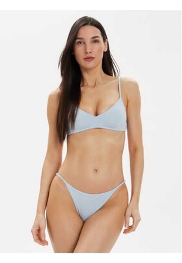 TOMMY HILFIGER - Tommy Hilfiger Góra od bikini UW0UW05307 Błękitny. Kolor: niebieski. Materiał: syntetyk