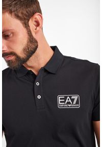 EA7 Emporio Armani - Polo EA7 EMPORIO ARMANI. Typ kołnierza: polo. Materiał: bawełna, tkanina. Wzór: nadruk. Styl: klasyczny #4