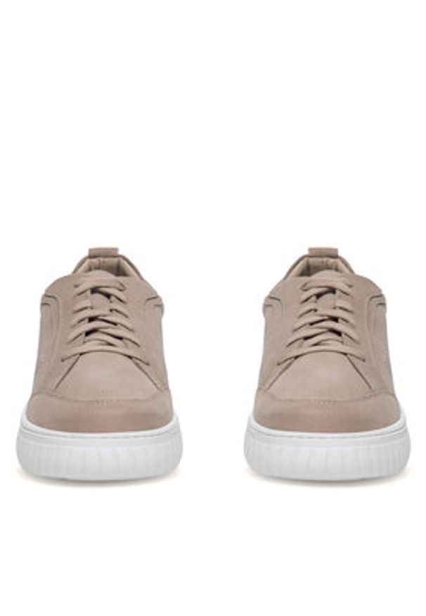 Sergio Bardi Sneakersy ARC-D1072-01SB Beżowy. Kolor: beżowy. Materiał: nubuk, skóra