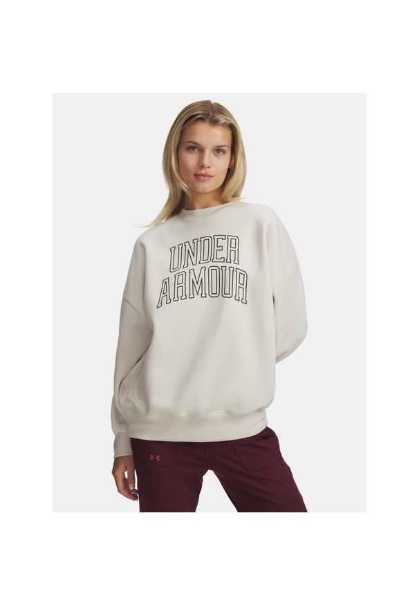 Bluza Under Armour Rival Fleece Varsity Crew. Kolor: biały. Sport: fitness