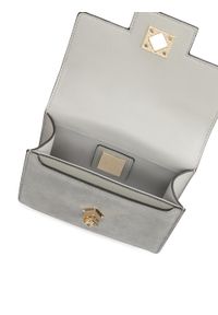 Kazar - Szara torebka z rączką i paskiem. Kolor: szary. Wzór: gładki. Materiał: zamszowe, skórzane. Rozmiar: małe. Styl: casual #7