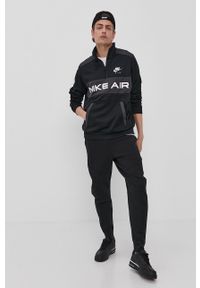 Nike Sportswear - Bluza. Okazja: na co dzień. Kolor: czarny. Materiał: materiał. Długość: krótkie. Wzór: gładki, nadruk. Styl: casual #4