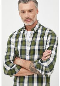 Pepe Jeans koszula bawełniana męska kolor zielony relaxed z kołnierzykiem button-down. Typ kołnierza: button down. Kolor: zielony. Materiał: bawełna #5