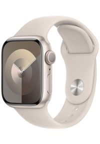 APPLE - Smartwatch Apple Watch 9 GPS 41mm aluminium Księżycowa Poświata | Księżycowa Poświata pasek sportowy S/M. Rodzaj zegarka: smartwatch. Materiał: materiał. Styl: sportowy