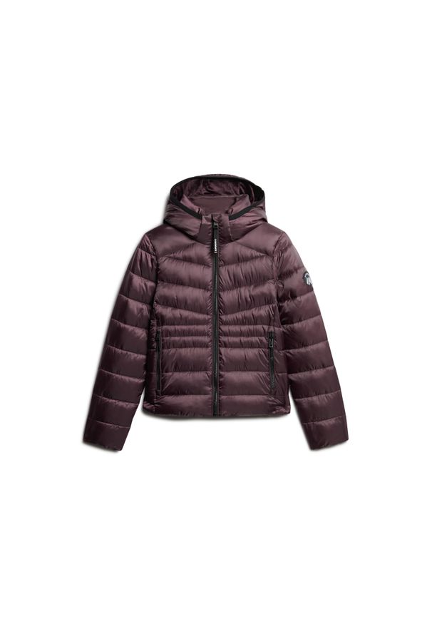 Damska ocieplana kurtka puchowa Superdry Fuji Quilt. Kolor: czerwony. Materiał: puch