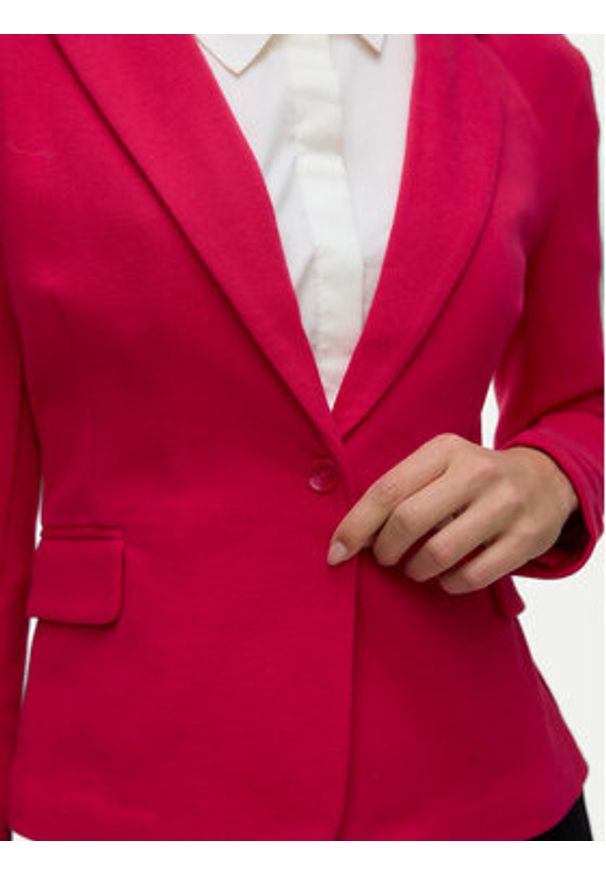 Vero Moda Marynarka Julia 10154123 Różowy Regular Fit. Kolor: różowy. Materiał: bawełna