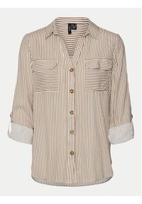 Vero Moda Koszula Bumpy 10275283 Beżowy Regular Fit. Kolor: beżowy. Materiał: wiskoza #5