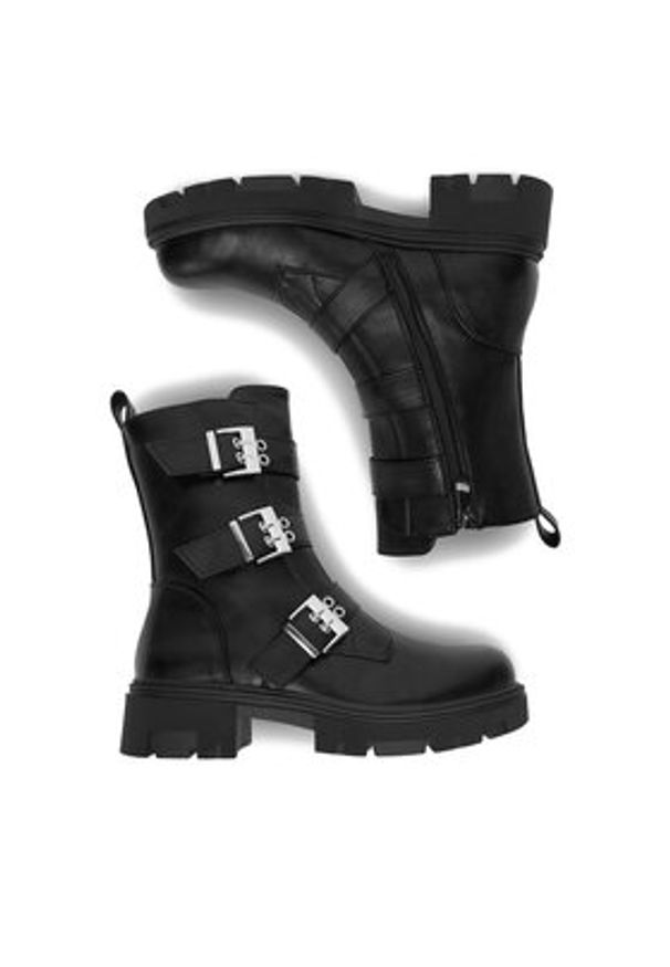 DeeZee Botki HX22030-96 Czarny. Kolor: czarny. Materiał: materiał, syntetyk