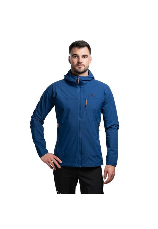 MOUNTAIN EQUIPMENT - Kurtka softshell męska Echo Hooded. Kolor: niebieski. Materiał: softshell