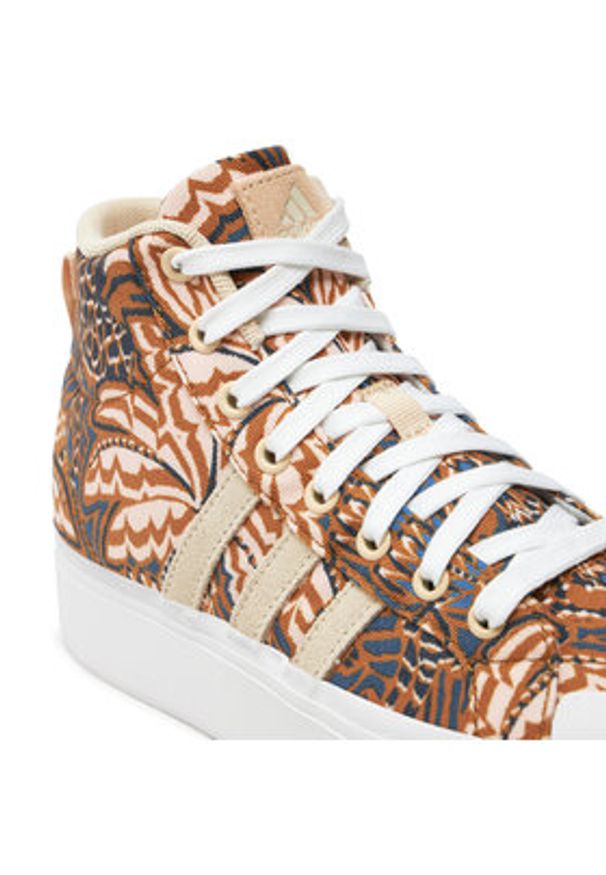 Adidas - adidas Trampki Bravada 2.0 Mid Platform ID1074 Brązowy. Kolor: brązowy. Materiał: materiał. Obcas: na platformie