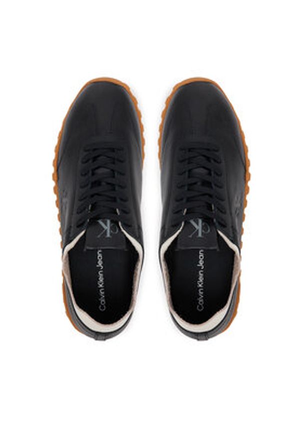 Calvin Klein Jeans Sneakersy Low Profile Runner Mg Lth Mix YW0YW01847 Czarny. Kolor: czarny. Materiał: skóra