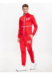 Dres EA7 Emporio Armani. Kolor: czerwony. Materiał: syntetyk, dresówka #1