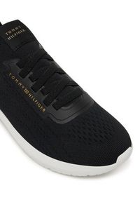 TOMMY HILFIGER - Tommy Hilfiger Sneakersy Th Knit Extralight Runner FW0FW09112 Czarny. Kolor: czarny. Materiał: materiał #2