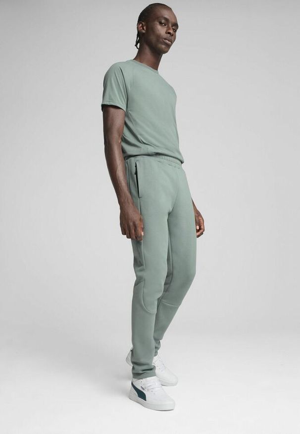 Puma - Męskie spodnie EVOSTRIPE PUMA Green Moon. Kolor: zielony