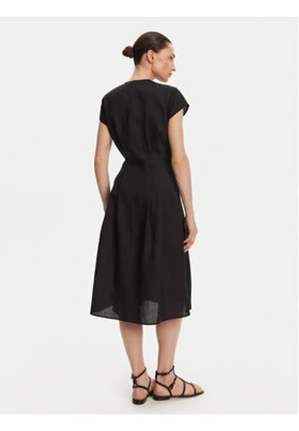 TwinSet - TWINSET Sukienka letnia 251TT2072 Czarny Loose Fit. Kolor: czarny. Materiał: lyocell. Sezon: lato