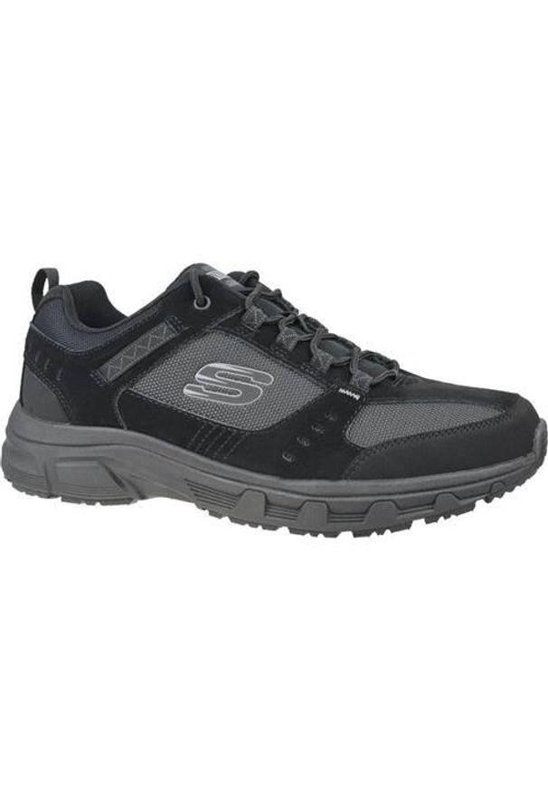 skechers - Buty trekkingowe męskie Skechers Oak Canyon. Kolor: brązowy, wielokolorowy, szary. Materiał: syntetyk, tkanina, skóra, materiał