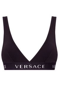 VERSACE - Versace Biustonosz braletka Logo AUD04069 Czarny. Kolor: czarny. Materiał: bawełna