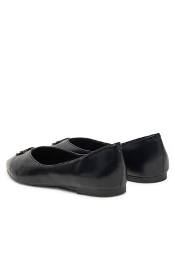 Eva Minge Baleriny LEILA-SLT14086-1 Czarny. Kolor: czarny. Materiał: skóra