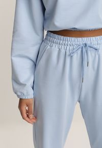 Renee - Niebieskie Spodnie Doriashell. Kolor: niebieski. Materiał: dresówka #4