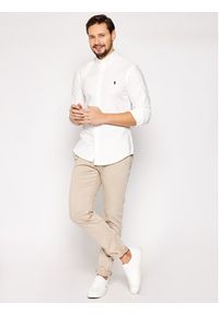 Polo Ralph Lauren Koszula Classics 710736557 Biały Slim Fit. Typ kołnierza: polo. Kolor: biały. Materiał: bawełna #3