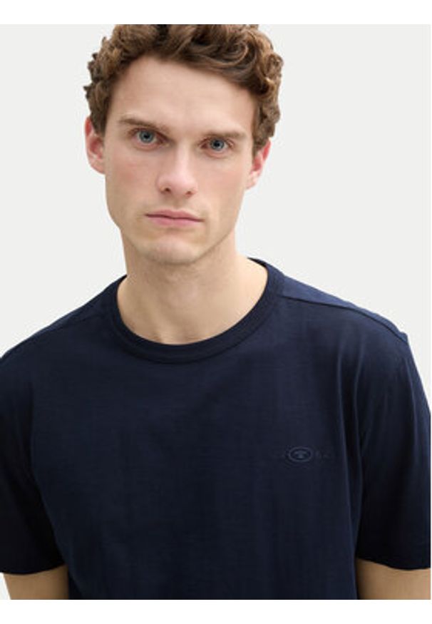 Tom Tailor T-Shirt 1045627 Granatowy Regular Fit. Kolor: niebieski. Materiał: bawełna