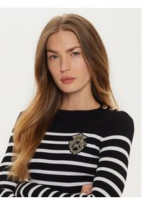 Morgan Sweter 242-MRAY Czarny Slim Fit. Kolor: czarny. Materiał: syntetyk