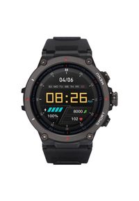 GARETT - Smartwatch Garett GRS Pro czarny. Rodzaj zegarka: smartwatch. Kolor: czarny. Styl: militarny, sportowy