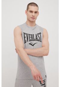 EVERLAST - Everlast t-shirt męski kolor szary. Kolor: szary. Wzór: nadruk