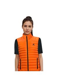 FJORK MERINO - Damska kurtka puchowa bez rękawów Merino Nordend. Kolor: pomarańczowy. Materiał: poliamid, elastan, puch, wełna. Długość rękawa: bez rękawów. Sezon: lato