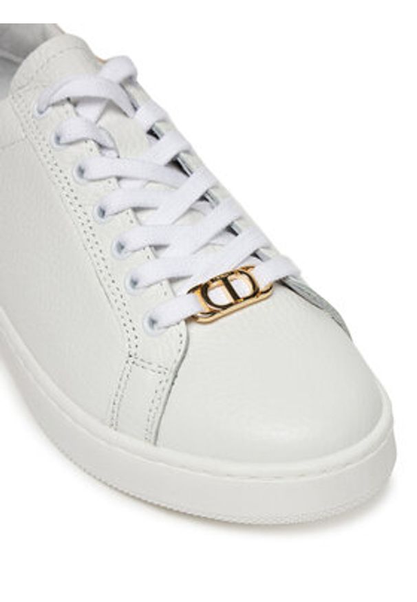 TwinSet - TWINSET Sneakersy 251TCP048 Biały. Kolor: biały. Materiał: skóra