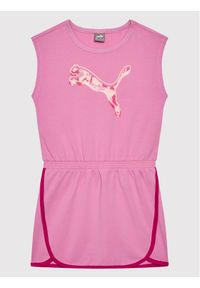 Puma Sukienka codzienna Alpha 846940 Różowy Relaxed Fit. Okazja: na co dzień. Kolor: różowy. Materiał: bawełna. Typ sukienki: proste. Styl: casual