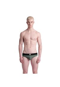 Kąpielówki męskie slipy kąpielowe sportowe na basen Arena Bicolore. Kolor: zielony #1